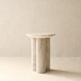 Round Pillar Marble Side Table