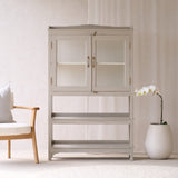 Vintage Medium Cabinet with Shelves | Pewter