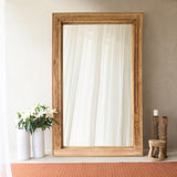 Vintage Teak Carved Mirror | Natural | No. 5