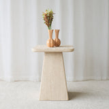 Kepami Travertine Side Table | Sand