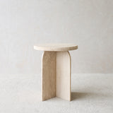 Otinia Travertine Side Table | Sand