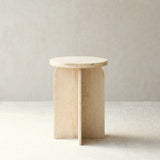 Otinia Travertine Side Table | Sand