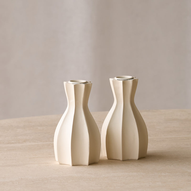 Limnos Candlestick | Cream