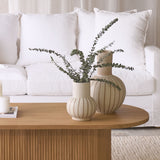 Ulloa Ceramic Vase | Matt Sand and Brown