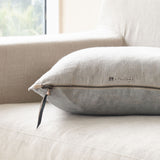 Crumpled Washed Linen Cushion | Pearl Grey (50 x 50cm)