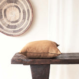 Black Line Cushion | Stone Washed Linen - Havane (50 x 50cm)