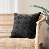 Jacquard Cushion | Stone Washed Kilim - Charbon (50 x 50cm)