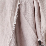 Reversible Throw | Crumpled Washed Linen - Nude
