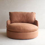 Cocola Swivel Lounge Chair | Caramel