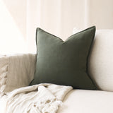Linen Fabric Cushion | Olive