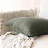 Linen Fabric Cushion | Olive