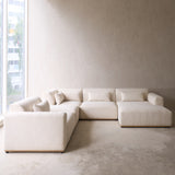 Komo Modular Sofa | Corner with Ottoman - Alabaster (321 x 292cm)