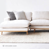 James L Shape Fabric Sofa | Oatmeal (290cm) - Originals Furniture