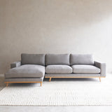 James L Shape Fabric Sofa | Slate (290cm)