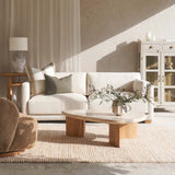 Laurent Fabric Sofa | 3 Seater - Alabaster (221cm)