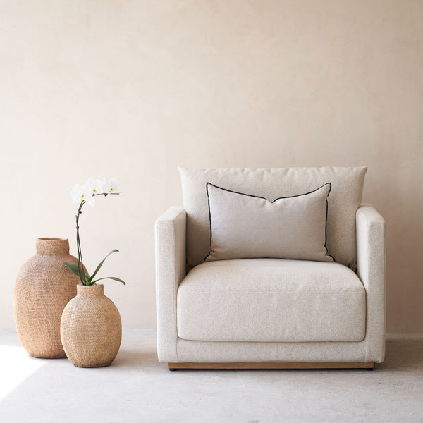 Portofino Fabric Armchair | Wheat
