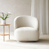 Sienna Fabric Swivel Armchair | Alabaster