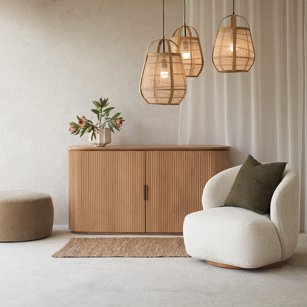 Sienna Fabric Swivel Armchair | Alabaster