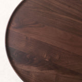 Bystander Leather Side Table | Espresso with Walnut Frame