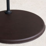 Bystander Leather Side Table | Espresso with Walnut Frame