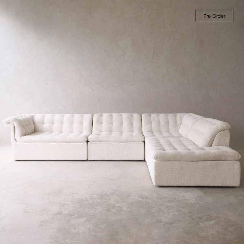 Furrow Full Modular Sofa | Bespoke Fabric & Leather (318cm)