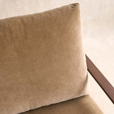 Troubadour Fabric Armchair | Walnut Frame - Lion