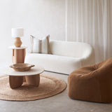 Arbor Fabric Sofa | 2.5 Seater - Blanc (190cm)