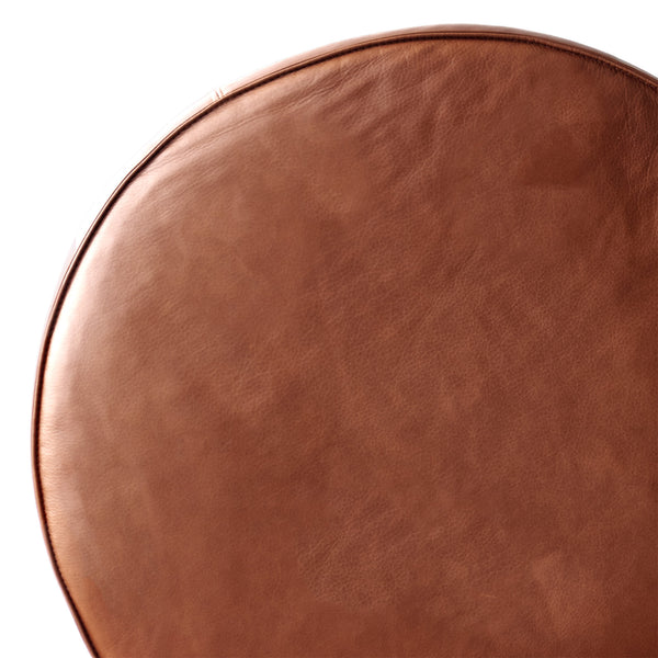 Fable Leather Ottoman | Saddle (70cm)