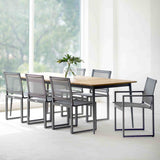 Harbour Outdoor Piano Dining Chair Without Arms in Asteroid Dark Grey from Originals Furniture Singapore