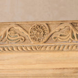 Vintage Carved Teak Mirror | Natural