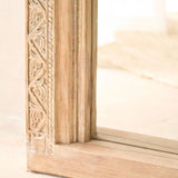 Vintage Carved Teak Mirror | Natural
