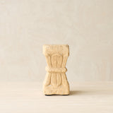 Reclaimed sandstone candle pedestal handcrafted from solid sandstone salvaged from a historic building in India.