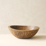 Vintage Timber Bowl hand-carved from a single block of solid wood with a rich natural timber grain.