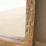 Vintage Teak Carved Mirror | Natural | No. 2