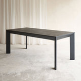 Kasper oak dining table in black - Originals Furniture Singapore