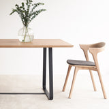 Oak dining table with black sleigh base | Originals Furniture Singapore