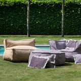 Silky Square Pouf | Anthracite (95cm)