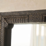 Vintage Teak Carved Mirror | Charcoal A - Originals Furniture