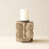 Hand Carved Architectural Pillar Candlestand | A