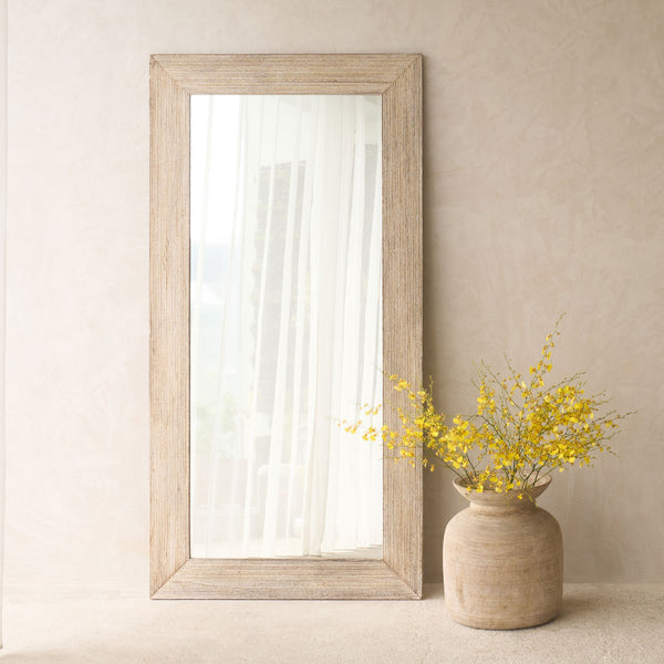 Vintage Carved Mirror | Natural