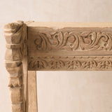 Vintage Teak Console with Carvings
