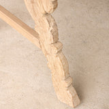 Vintage Teak Console with Carvings