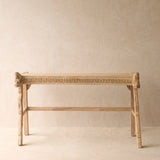 Vintage Teak Console with Carvings