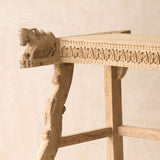 Vintage Teak Console with Carvings