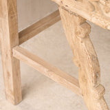 Vintage Teak Console with Carvings