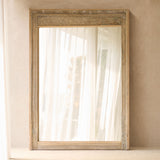 Vintage Carved Teak Mirror | Natural
