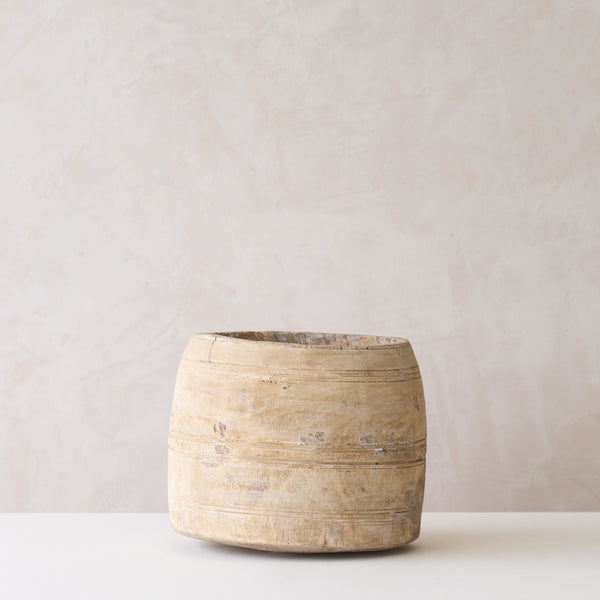 Vintage Wooden Pot