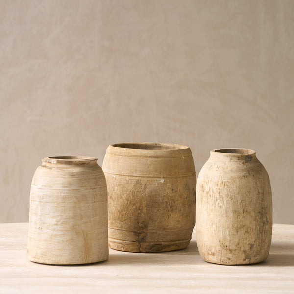 Vintage Wooden Pot