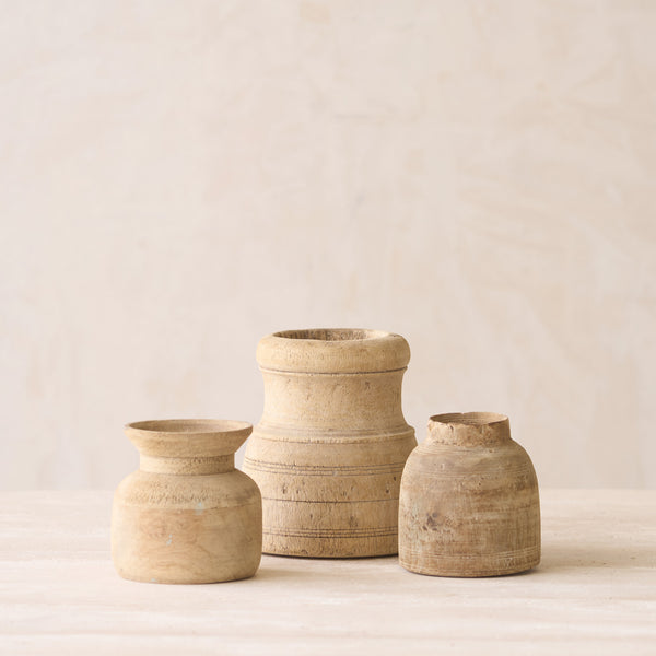 Vintage Wooden Pot