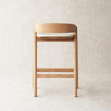 Inlay Counter Stool | Oak Frame - Bespoke Leather - Originals Furniture